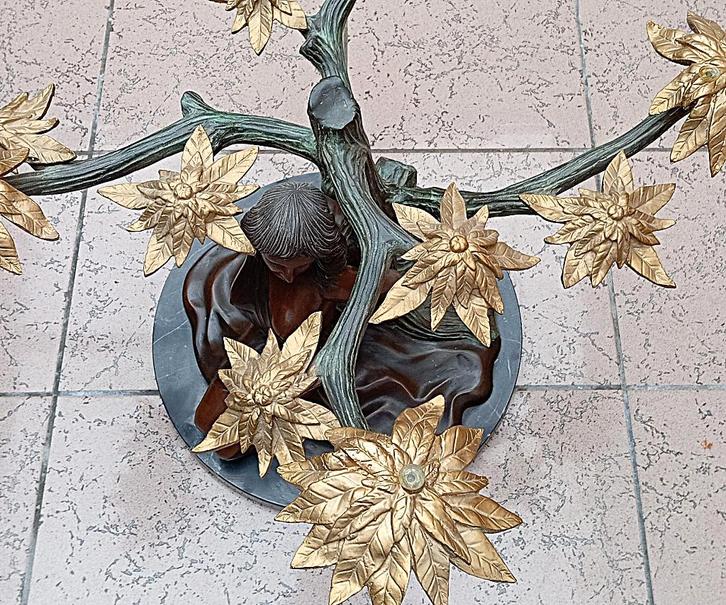 table bonzaï en bronze statue fille, Antiquités & Art, Antiquités | Bronze & Cuivre, Bronze, Enlèvement ou Envoi