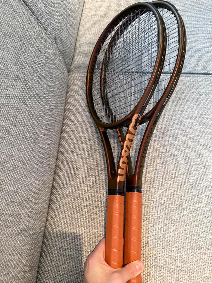 2 raquettes tennis Wilson Pro Staff, Sport en Fitness, Tennis, Zo goed als nieuw, Racket, Wilson, L2, Ophalen