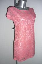 D' Splay kort roze sexy kanten jurk kleed met onderjurk ' L, Kleding | Dames, Nieuw, D' Splay, Maat 42/44 (L), Roze
