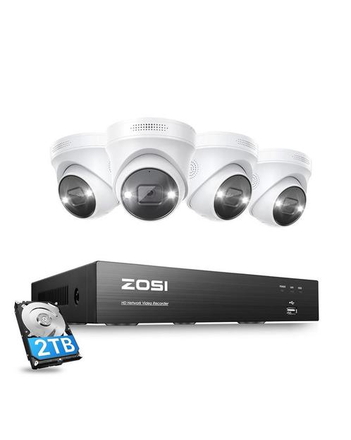 Camera bewakingssyteem met 2 schermen en 2 TB, Audio, Tv en Foto, Videobewaking, Zo goed als nieuw, Ophalen