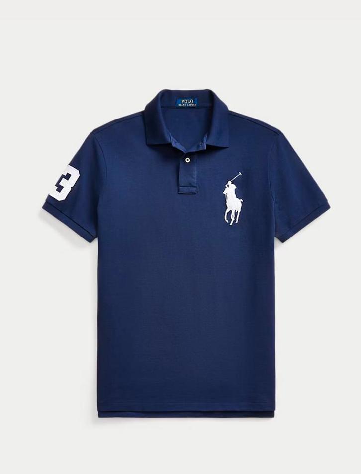 Polo Ralph Lauren maat L Custom slim fit mesh Polo-shirt, Kleding | Heren, Polo's, Zo goed als nieuw, Maat 52/54 (L), Overige kleuren