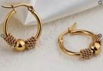 Elegante vergulde oorringen, Handtassen en Accessoires, Oorbellen, Verzenden, Nieuw, Knopjes of Stekers, Goud