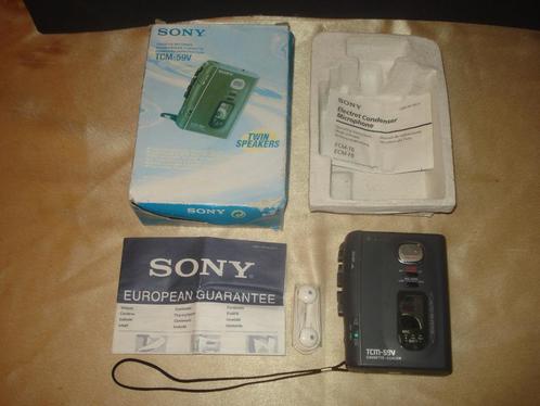 SONY Walkman Cassette Recorder TCM-59V Vintage avec Boîte, Audio, Tv en Foto, Walkmans, Discmans en Minidiscspelers, Walkman, Ophalen of Verzenden