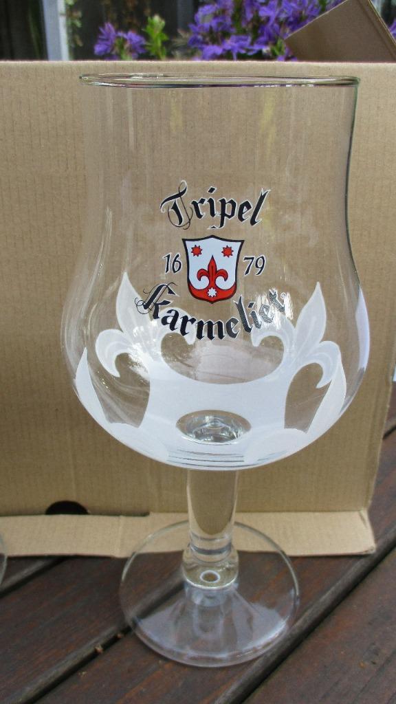 6 nieuwe Karmeliet glazen 33cl, Verzamelen, Glas en Drinkglazen, Nieuw, Bierglas, Ophalen