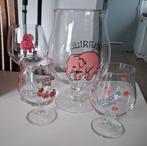 3 gewone glazen 1 groot van delirium, Verzamelen, Ophalen, Zo goed als nieuw