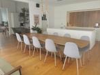 Lange Eiken Tafel (L320 cm) + stoelen, Huis en Inrichting, Tafels | Eettafels, Ophalen, 100 tot 150 cm, Zo goed als nieuw, Vijf personen of meer