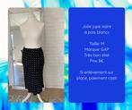 Jupe noire à pois blancs T.M GAP, Kleding | Dames, Rokken, Maat 38/40 (M), GAP, Zwart, Ophalen of Verzenden