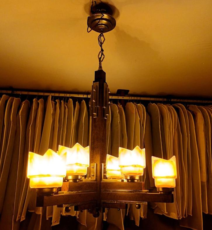 Art deco luchter, Antiek en Kunst, Antiek | Verlichting, Ophalen