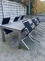 Tuintafel met stoelen, Jardin & Terrasse, Ensembles de jardin, Chaise, Salons de jardin, Aluminium, Enlèvement