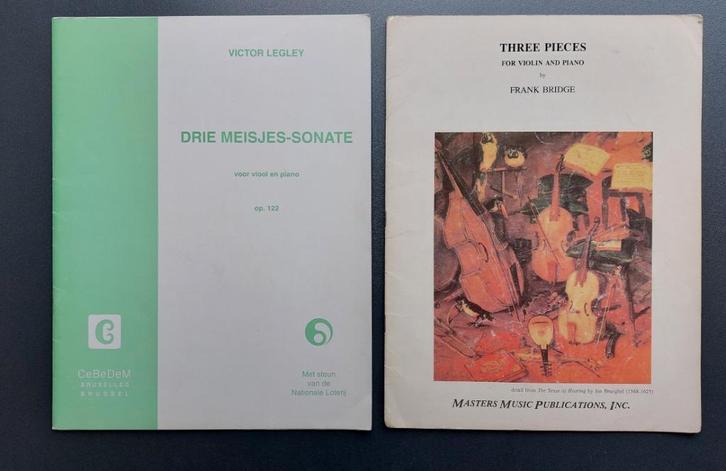 2 werkjes voor viool en Piano (Frank Bridge - Victor Legley), Muziek en Instrumenten, Bladmuziek, Gebruikt, Artiest of Componist