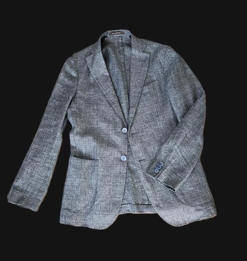 linnen/wol jasje van exclusief Italiaans merk Fugato in maa, Kleding | Heren, Kostuums en vesten, Gedragen, Maat 48/50 (M), Grijs