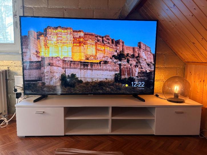 TV-meubel wit L160 - H29 - D39, Maison & Meubles, Armoires | Mobilier de télévision, Comme neuf, Moins de 100 cm, 150 à 200 cm