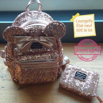 Loungefly sac et porte-feuille sequins roses gold beschikbaar voor biedingen