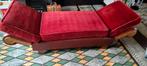 Chaise longe/ Longchair antieke lederen zetel, Antiek en Kunst, Ophalen