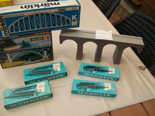 Marklin M rail  brugdelen, Hobby en Vrije tijd, Modeltreinen | H0, Zo goed als nieuw, Brug, Tunnel of Gebouw, Gelijkstroom of Wisselstroom