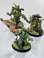 3X Warhammer 40K 40.000 Death Guard Plague Marines painted, Ophalen of Verzenden, Warhammer 40000, Figuurtje(s), Geverfd