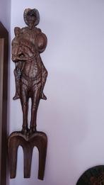 grote houten lepel en vork om aan de muur te hangen, Ophalen of Verzenden