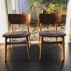 2 vintage stoeltjes, Huis en Inrichting, Stoelen, Gebruikt, Overige kleuren, Stof, Ophalen