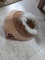 Kattenmandje holletje in fleece met pluche, Ophalen, Zo goed als nieuw