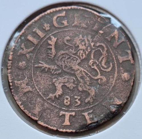 12 Mijt 1583 (Gent) Philips II / Zeldzaam !, Postzegels en Munten, Munten | België, Losse munt, Overig, Ophalen of Verzenden