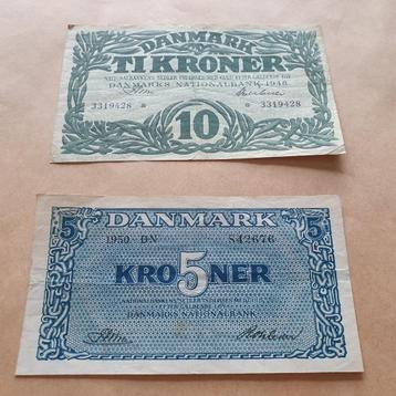 2 bankbiljetten Denemarken beschikbaar voor biedingen