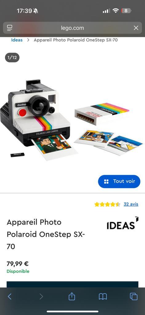 Lego appareil photo Polaroïd vintage neuf, Audio, Tv en Foto, Fotocamera's Analoog, Nieuw, Ophalen