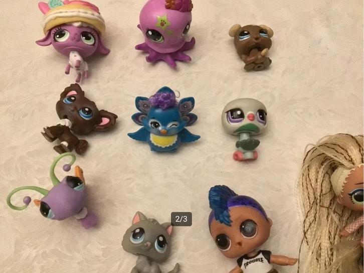 Animaux Petshop, poupées Lol, Collections, Jouets miniatures, Enlèvement