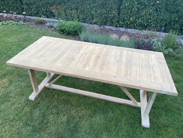 Eettafel (voor binnen)- POMAX 200x90x77cm - Dennenhout, Huis en Inrichting, Tafels | Eettafels, Gebruikt, 50 tot 100 cm, 150 tot 200 cm