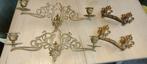 L. Pinet. Bronzen art nouveau wandkandelaars (pianokandelaar, Ophalen, Gebruikt, Piano