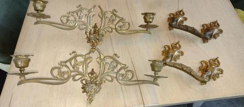 L. Pinet. Bronzen art nouveau wandkandelaars (pianokandelaar, Muziek en Instrumenten, Piano's, Gebruikt, Piano, Ophalen
