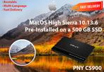 High Sierra 10.13.6 VoorGeïnstalleerd op PNY SSD van 500GB, Nieuw, MacOS, Verzenden