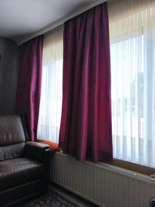 mooie wilde overgordijnen 4 stuks van 185 CM op 2.50 CM, Huis en Inrichting, Stoffering | Gordijnen en Lamellen, Gebruikt, 150 tot 200 cm