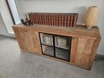 Massief dressoir, Huis en Inrichting, Kasten | Dressoirs, Ophalen, Zo goed als nieuw, Glas