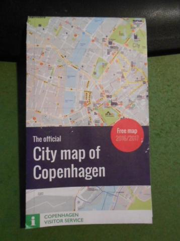 Plan de la ville de Copenhague 2016 - 2017 Plan de la ville, Enlèvement ou Envoi, Carte géographique, 2000 à nos jours, Comme neuf