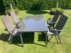 Tuinset, Tuin en Terras, Ophalen, 4 zitplaatsen, Gebruikt, Aluminium