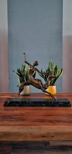 Art deco beeld / marmer / brons, Ophalen of Verzenden, Brons