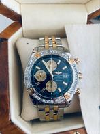 Breitling chronomat evolution bi colour /diamonds full set, Ophalen, Zo goed als nieuw, Breitling