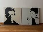IKEA canvassen Audrey Hepburn & James Dean, Antiek en Kunst, Ophalen