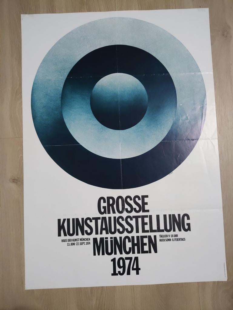 Affiche de l'exposition Grosse Kunstausstellung München 1974, Livres, Informatique & Ordinateur, Enlèvement