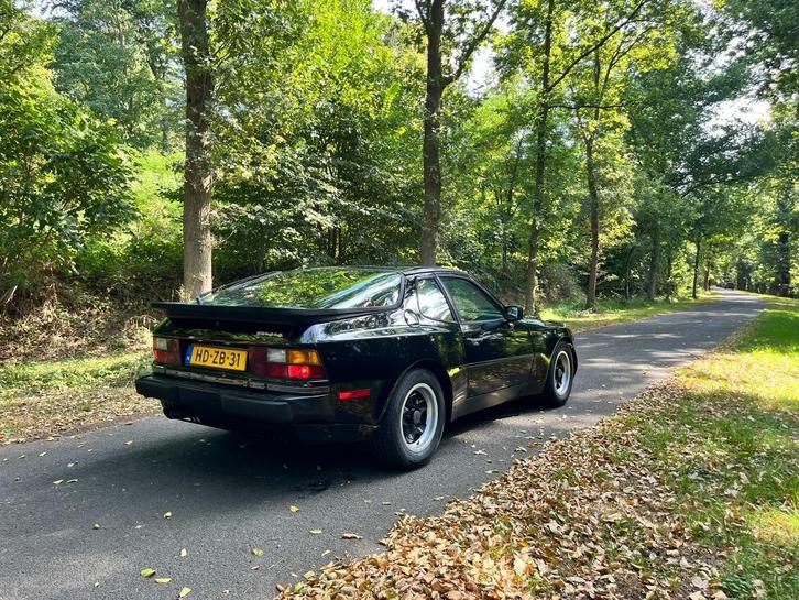 Porsche 944 2.5 1983 Zwart, Auto's, Porsche, Particulier, Benzine, Coupé, 3 deurs, Handgeschakeld, Zwart, Zwart, Kunstmatig leder
