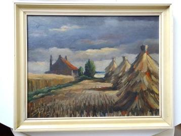 Schilderij Jan De Ridder Landschap olieverf beschikbaar voor biedingen