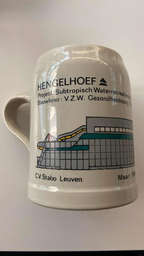 Unieke keramieken beker subtropisch zwembad Hengelhoef, Huis en Inrichting, Keuken | Servies, Zo goed als nieuw, Ophalen of Verzenden