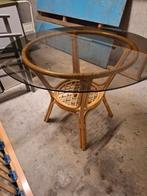 Table ronde en verre , bon etat , 120 cm, Maison & Meubles, Tables | Tables à manger, Enlèvement, Comme neuf