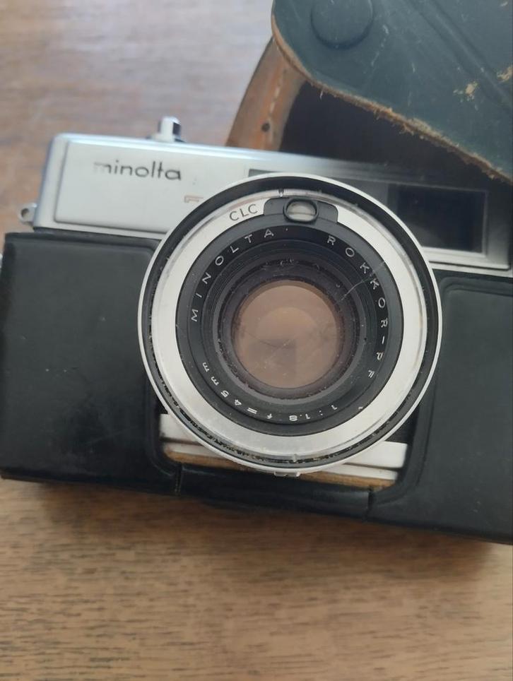 Minolta  Hi-Matic 7s analoog met lens voor verzamelaar, Audio, Tv en Foto, Fotocamera's Analoog, Gebruikt, Minolta, Verzenden