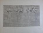 JEAN MESSAGIER / LYRISCHE ABSTRATIE / ZW-W ETS / 50x66cm SIG, Antiek en Kunst, Kunst | Litho's en Zeefdrukken, Verzenden