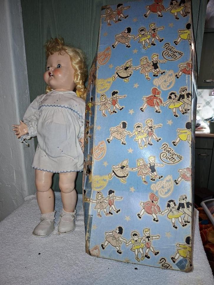 oude looppop Delite Doll, begin 1900, Antiek en Kunst, Curiosa en Brocante, Ophalen of Verzenden