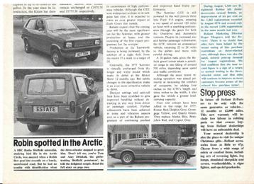 RELIANT range 1977 beschikbaar voor biedingen