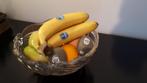Ronde fruitschaal, inclusief kunstfruit / Nieuwstaat, Schaal, Rond, Ophalen of Verzenden, Glas