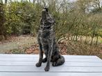 Statue de loup, salon, terrasse, jardin, 75 cm, Enlèvement, Neuf, Synthétique, Animal