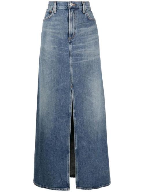 agolde lange jeansrok split jeansmaat 28 340 euro, Vêtements | Femmes, Jupes, Comme neuf, Taille 38/40 (M), Bleu, Sous le genou